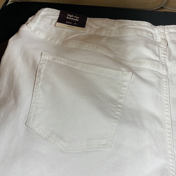 Bermuda high rise white jeans shorts - Picture 5 of 10